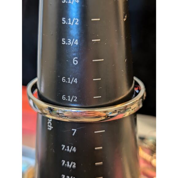 Vintage 50's/60's BAB Sterling Silver HInged Bangle Safety Bar Bangle Bracelet - Picture 4 of 8